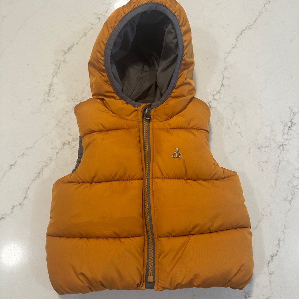 GAP Kids' Warm Orange Puffer Vest